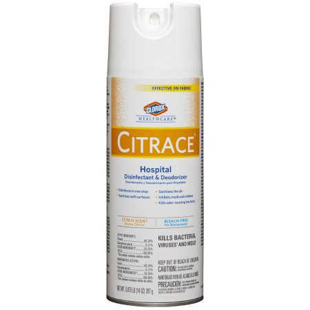 Disinfectant Germicidal Deodorizer Surface Alcohol Based Liquid 14 oz. Can Citrus Scent Clorox Healthcare® Citrace® Hospital (1/EA 12/CS) by Clorox Sales Company  ID 49100